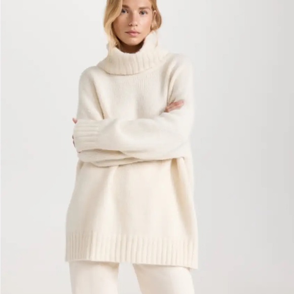 Jenni Kayne Cream Turtleneck Sweater